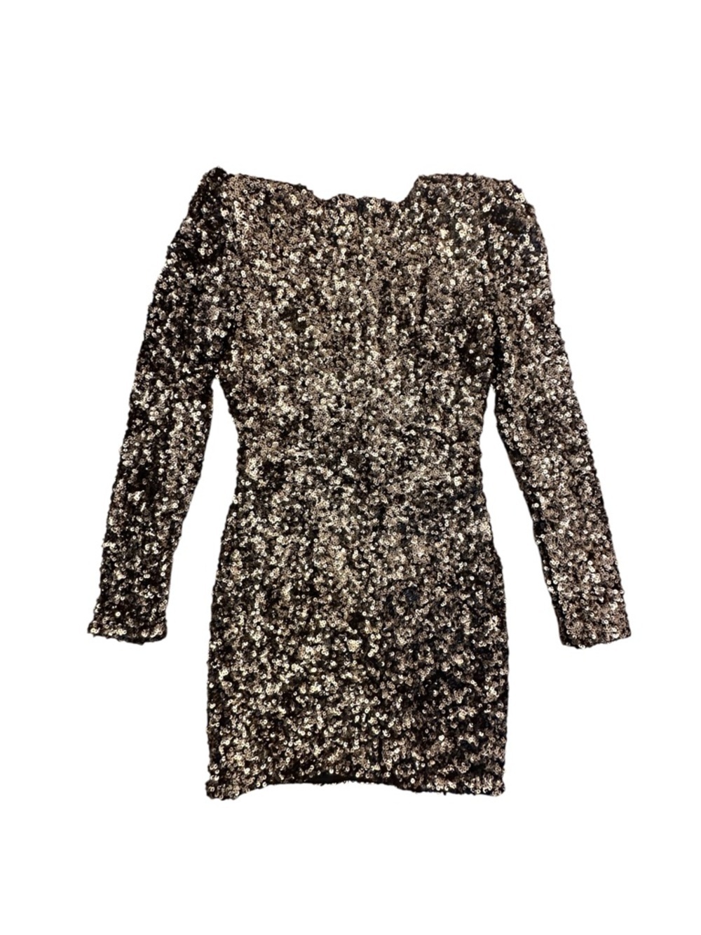 Lulus Brand New You Gold Sequin Glitter Bodycon Mini Dress NWT Womens Small 80s - Picture 5 of 12